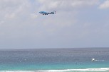 A KLM flight arriving in Aruba