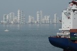 Our first view of downtown Cartagena