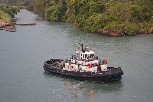 One of the tugs that will help guide our ship into the canal